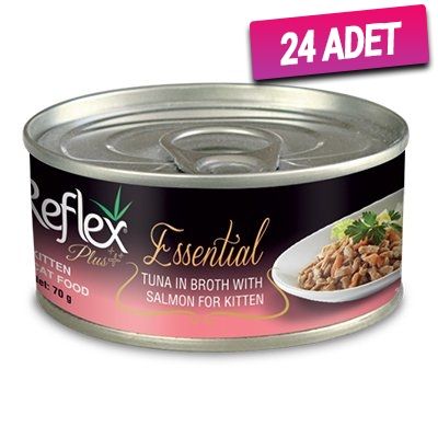 Reflex Plus Ton Balık ve Somonlu Yavru Konserve Kedi Maması 70 Gr - 24 Adet