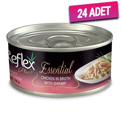 Reflex Plus Tavuk ve Karidesli Yetişkin Konserve Kedi Maması 70 Gr - 24 Adet