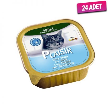 Plaisir Ton Balıklı Pate Kedi Konservesi 100 Gr - 24 Adet