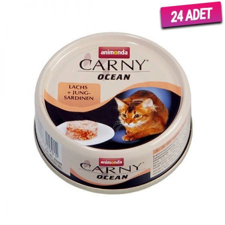 Animonda Carny Somon ve Sardalyalı Kedi Konservesi 80 gr - 24 Adet