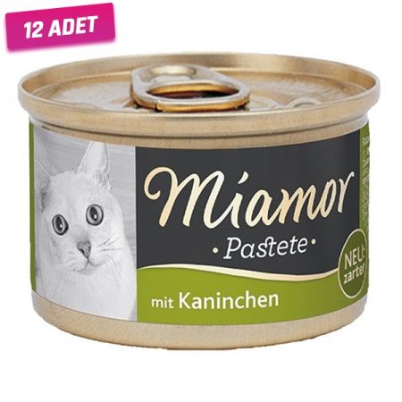 Miamor Pastete Tavşanlı Tahılsız Konserve Kedi Maması 85 Gr - 12 Adet