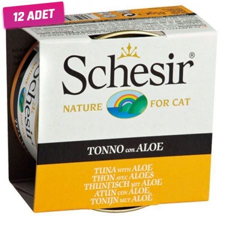 Schesir Ton Balıklı ve Aloeveralı Jöleli Konserve Kedi Maması 85 Gr - 12 Adet