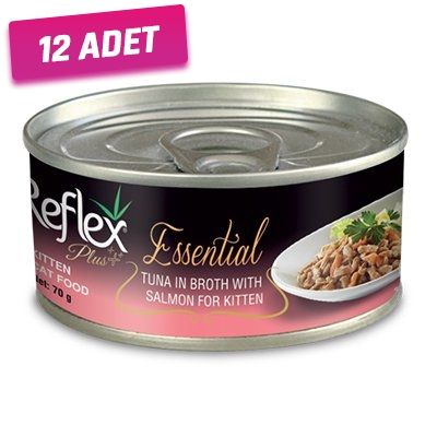 Reflex Plus Ton Balık ve Somonlu Yavru Konserve Kedi Maması 70 Gr - 12 Adet