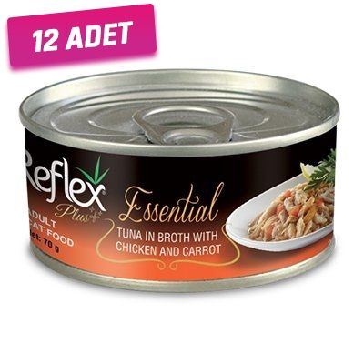 Reflex Plus Ton Balık Tavuklu Yetişkin Konserve Kedi Maması 70 Gr - 12 Adet