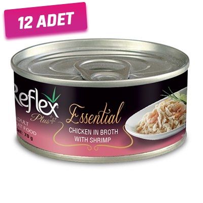 Reflex Plus Tavuk ve Karidesli Yetişkin Konserve Kedi Maması 70 Gr - 12 Adet