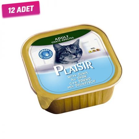 Plaisir Ton Balıklı Pate Kedi Konservesi 100 Gr - 12 Adet