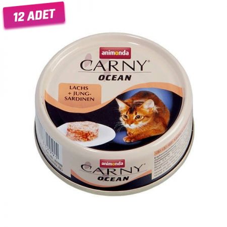 Animonda Carny Somon ve Sardalyalı Kedi Konservesi 80 gr - 12 Adet