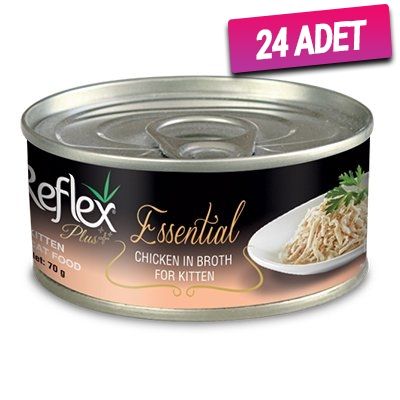 Reflex Plus Kitten Tavuklu Yavru Konserve Kedi Maması 70 Gr - 24 Adet