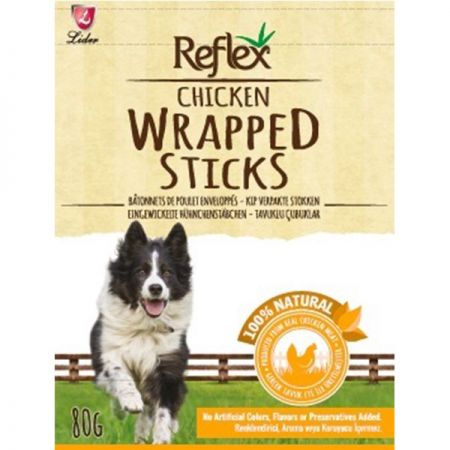 Reflex Wrapped Sticks Tavuklu Köpek Ödül Çubukları 80 Gr