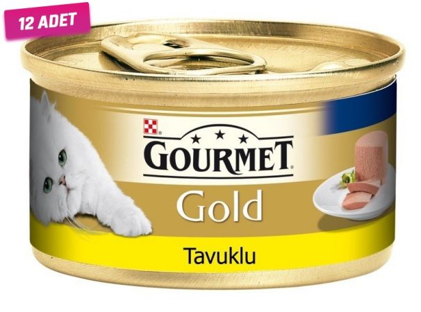 Gourmet Gold Kıyılmış Tavuklu Yetişkin Konserve Kedi Maması 85 Gr - 12 Adet