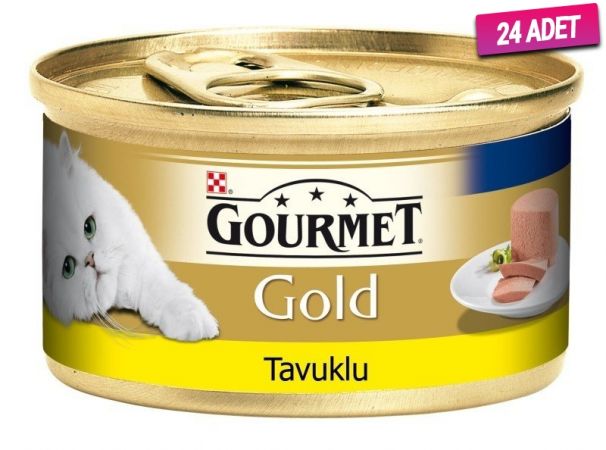 Gourmet Gold Kıyılmış Tavuklu Yetişkin Konserve Kedi Maması 85 Gr - 24 Adet