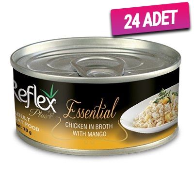 Reflex Plus Tavuk ve Mangolu Yetişkin Konserve Kedi Maması 70 Gr - 24 Adet