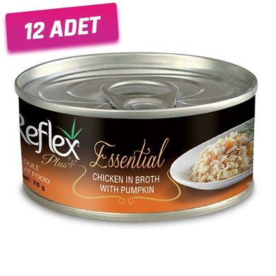 Reflex Plus Tavuk ve Balkabaklı Yetişkin Konserve Kedi Maması 70 Gr - 12 Adet