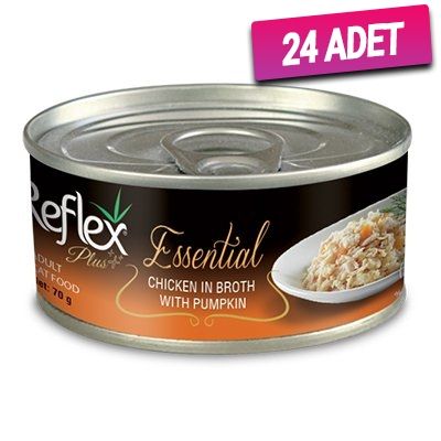 Reflex Plus Tavuk ve Balkabaklı Yetişkin Konserve Kedi Maması 70 Gr - 24 Adet