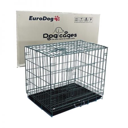 Eurodog Siyah Dövme Köpek Kafesi 92x61,5x68,5 Cm