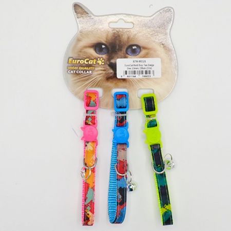 Eurocat Kedi Boyun Tasması Dalga Desenli 10mm/28 Cm (3 Adet)