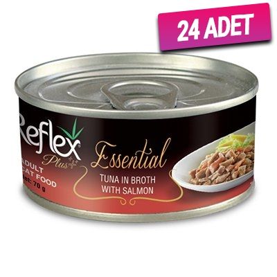 Reflex Plus Ton Balık ve Somonlu Yetişkin Konserve Kedi Maması 70 Gr - 24 Adet