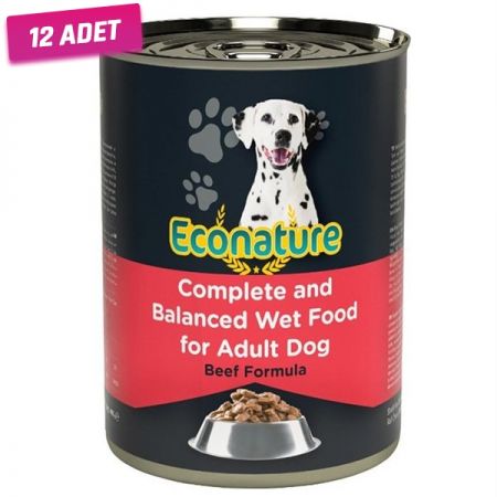 Econature Sığır Etli Yetişkin Köpek Konservesi 400 Gr - 12 Adet