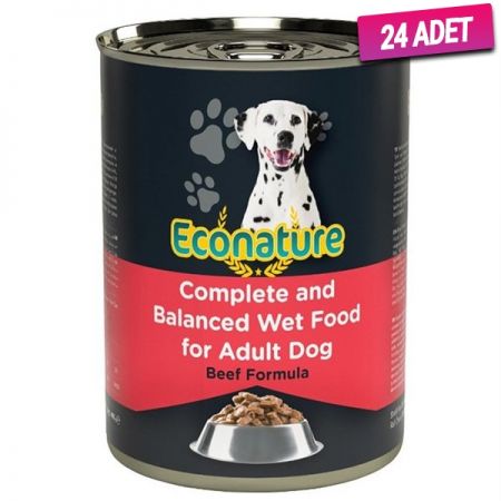 Econature Sığır Etli Yetişkin Köpek Konservesi 400 Gr - 24 Adet