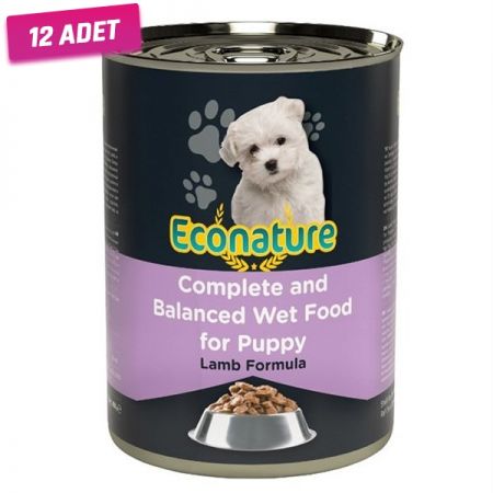 Econature Kuzu Etli Yavru Köpek Konservesi 400 Gr - 12 Adet