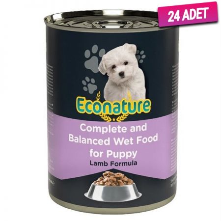 Econature Kuzu Etli Yavru Köpek Konservesi 400 Gr - 24 Adet