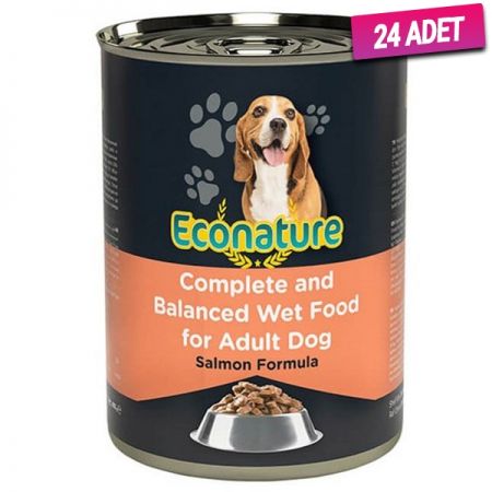 Econature Somonlu Yetişkin Köpek Konservesi 400 Gr - 24 Adet