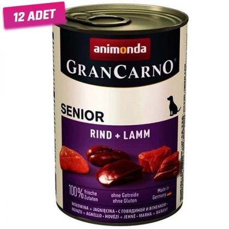 Animonda Gran Carno Senior Kuzu Etli Yaşlı Köpek Konservesi 400 Gr - 12 Adet