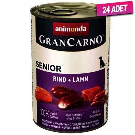 Animonda Gran Carno Senior Kuzu Etli Yaşlı Köpek Konservesi 400 Gr - 24 Adet