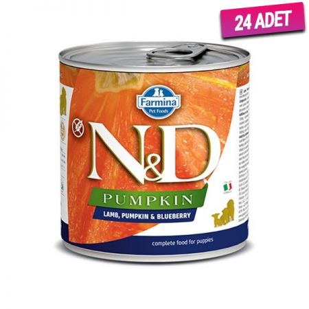 N&D Balkabaklı ve Kuzu Etli Yavru Köpek Konservesi 285 Gr - 24 Adet