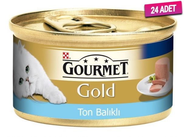 Gourmet Gold Kıyılmış Ton Balıklı Yetişkin Konserve Kedi Maması 85 Gr - 24 Adet