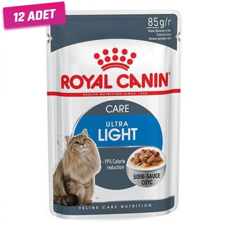 Royal Canin Ultra Light Gravy Pouch Diyet Kedi Maması 85 Gr - 12 Adet