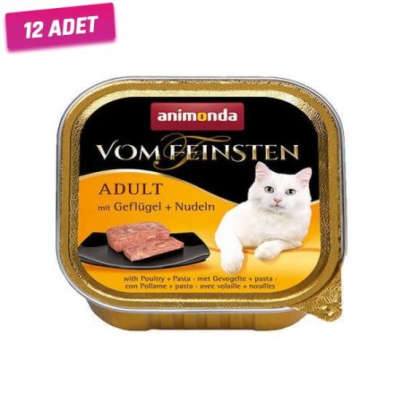 Animonda Kümes Hayvanı ve Makarnalı Yetişkin Konserve Kedi Maması 100 Gr - 12 Adet