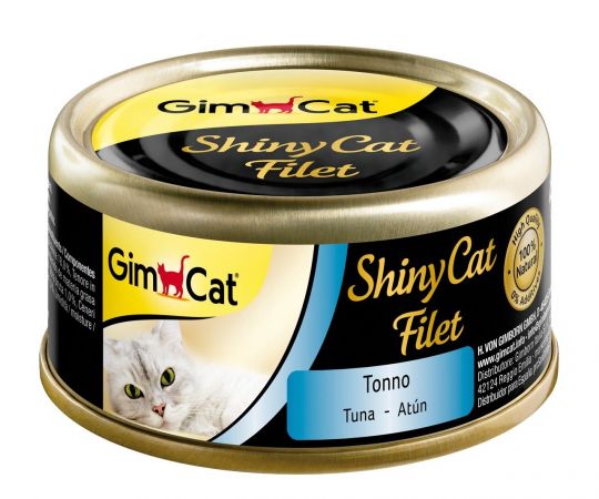 Gimcat Shinycat Kıyılmış Fileto Tuna Balıklı Yetişkin Kedi Konservesi 70 Gr