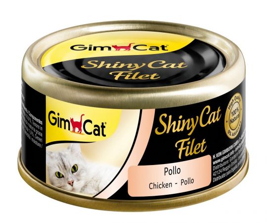 Gimcat Shinycat Kıyılmış Fileto Tavuklu Yetişkin Kedi Konservesi 70 Gr