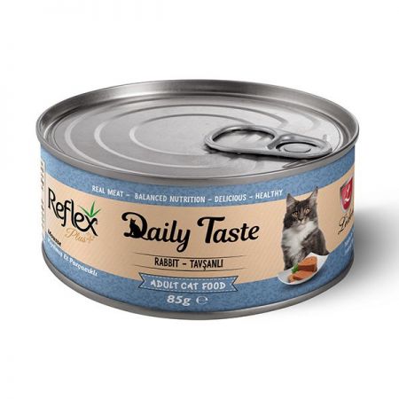 Reflex Plus Daily Taste Kıyılmış Tavşanlı Yetişkin Kedi Konservesi 85 Gr