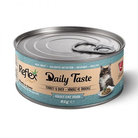 Reflex Plus Daily Taste Kıyılmış Hindi Ve Ördekli Yetişkin Kedi Konservesi 85 Gr