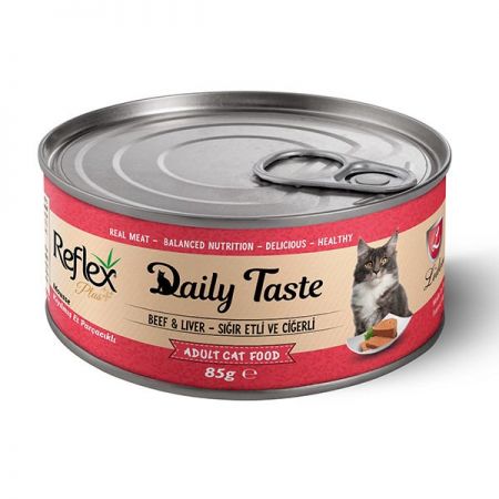 Reflex Plus Daily Taste Kıyılmış Sığır Eti Ve Cigerli Yetişkin Kedi Konservesi 85 Gr