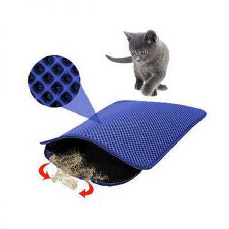 Petzz Elekli Kedi Kumu Paspası 60x45 Cm Mavi