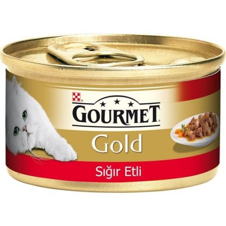 Gourmet Gold Parça Sığır Etli Kedi Konservesi 85 gr x 24 Adet