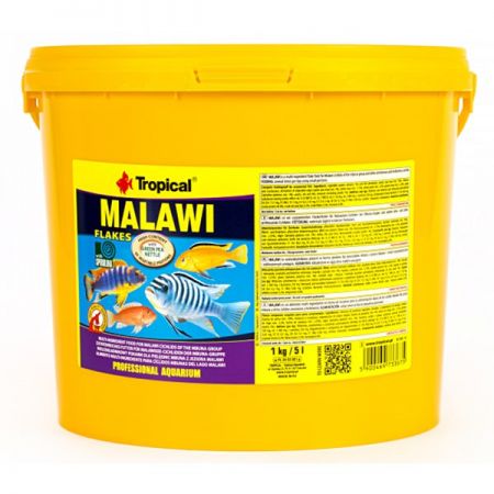 Tropical Malawı Flakes Malawı Cichlid Balıkları için Pul Balık Yemi 11 Lt 2 Kg