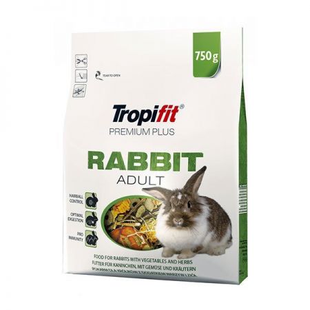 Tropifit Rabbit Adult Premium Plus Yetişkin Tavşan Yemi 750 Gr