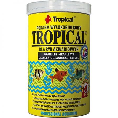 Tropical Granulat Yüksek Proteinli Granül Balık Yemi 1000 Ml 500 Gr