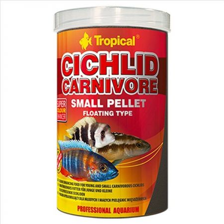 Tropical Cichlid Carnivore Pellet Granür Etobur Ciklet Yemi Small 250 Ml