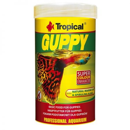 Tropical Guppy Lepistes Balıkları İçin Pul Balık Yemi 250 Ml 50 Gr