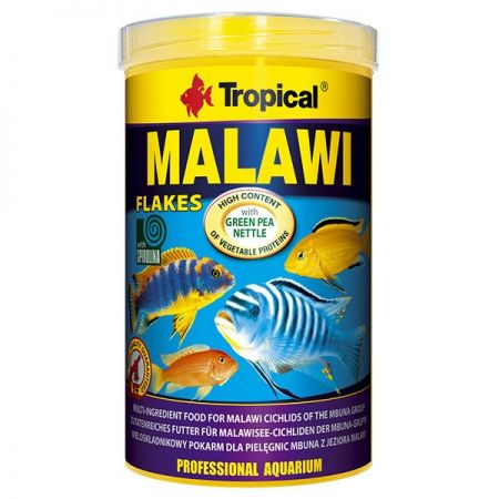 Tropical Malawı Flakes Malawı Cichlid Balıkları için Pul Balık Yemi 250 Ml 50 Gr