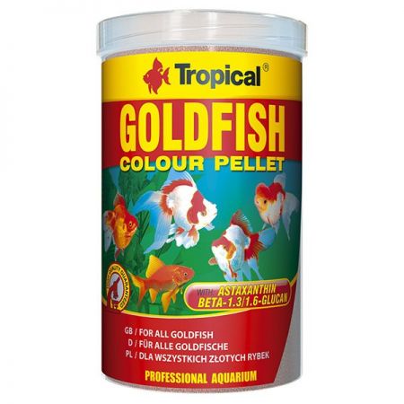 Tropical Goldfish Colour Pellet Japon Balıkları için Renklendirici Pellet Balık Yemi 250 Ml 90 Gr