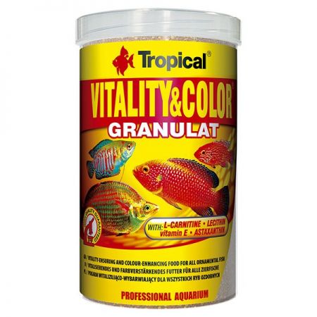Tropical Vitality Color Granulat Tropikal Balıklar için Renklendirici Granül Balık Yemi 250 Ml