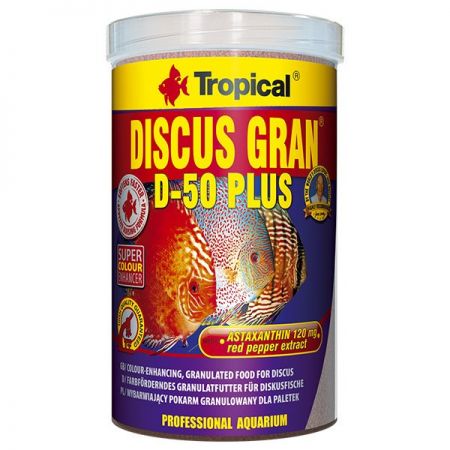 Tropical Discus Gran D-50 Plus Discus Balıkları için Renklendirici Granül Balık Yemi 100 Ml 44 Gr