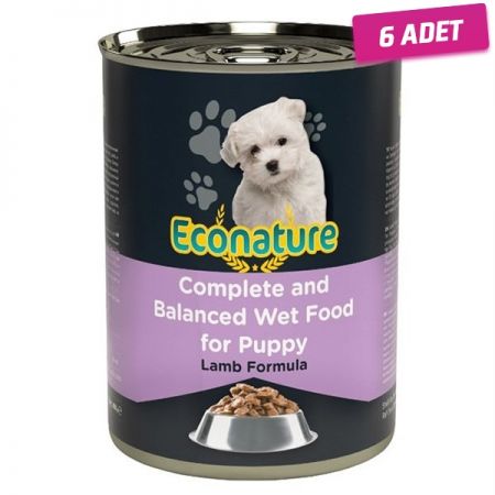 Econature Kuzu Etli Yavru Köpek Konservesi 400 Gr - 6 Adet