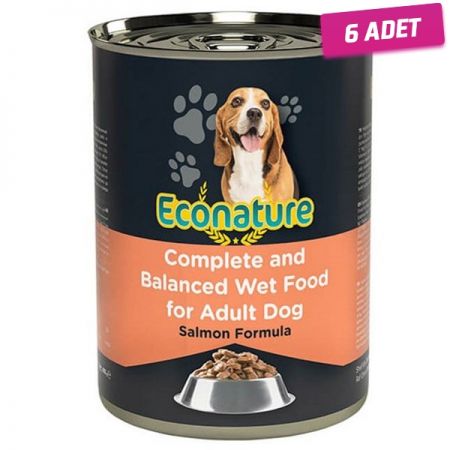 Econature Somonlu Yetişkin Köpek Konservesi 400 Gr - 6 Adet